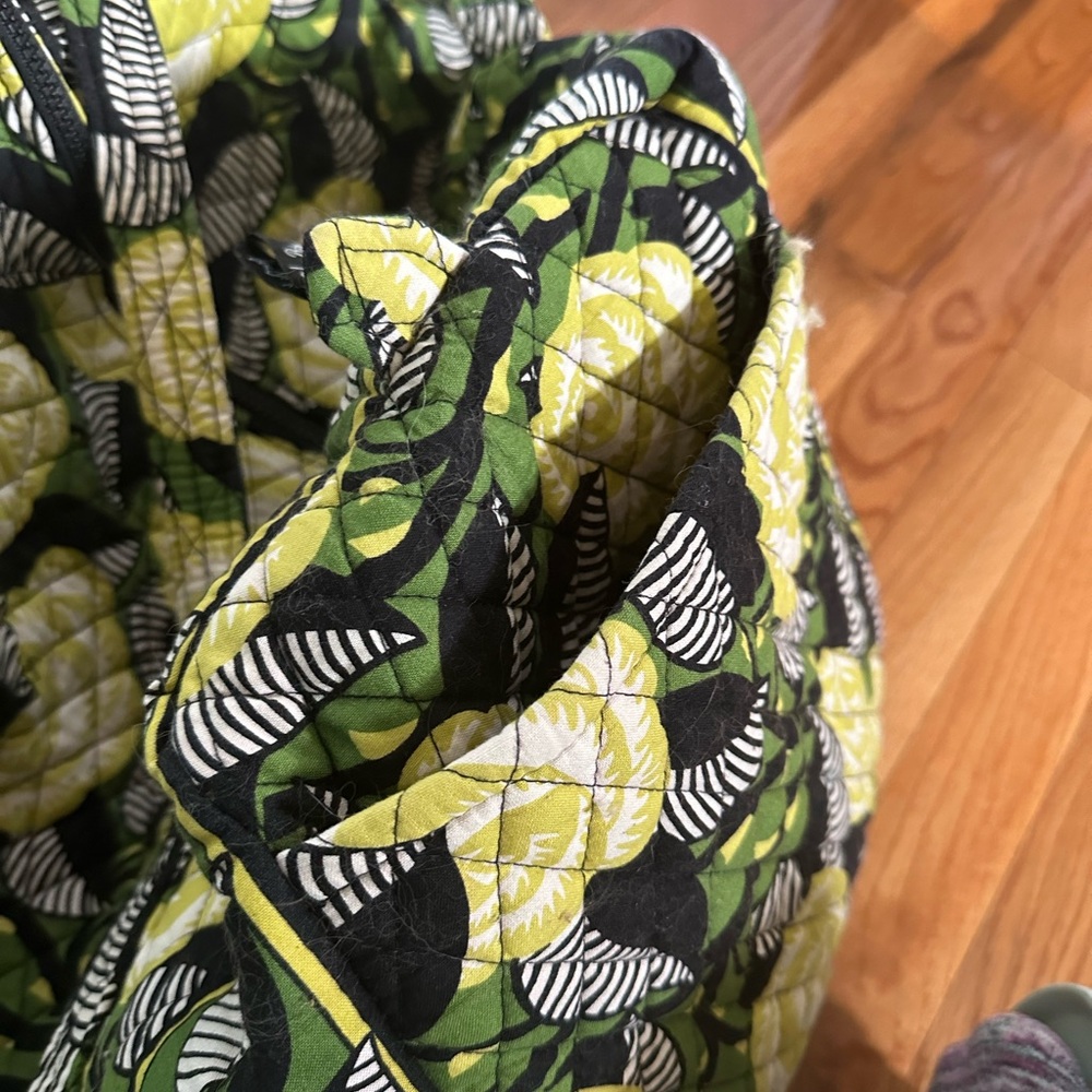 Vera Bradley Duffel - green/black/white